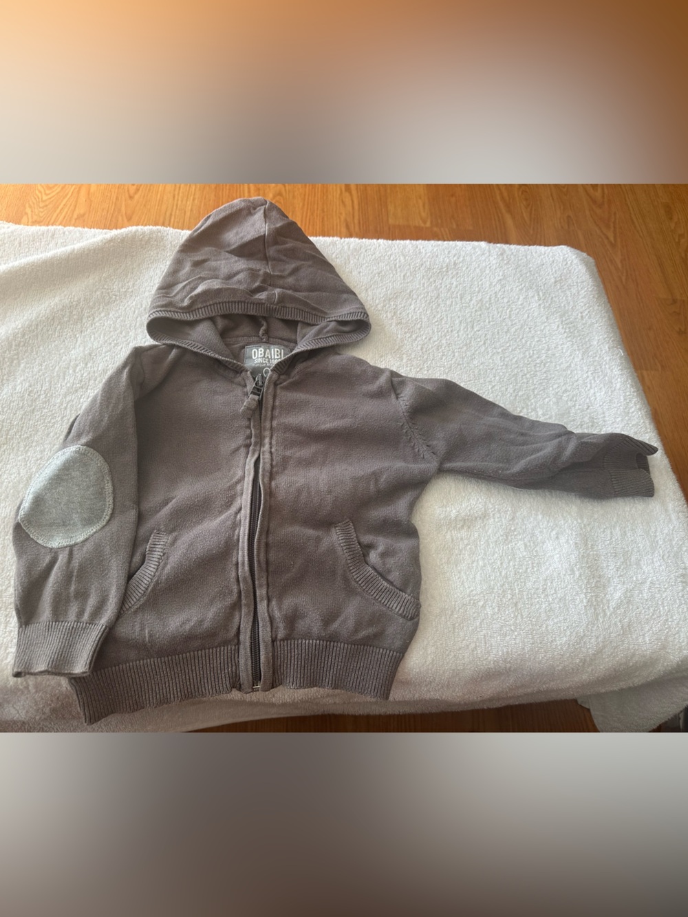 Kids' Hooded Zip Front Sweater - Gray 23 months